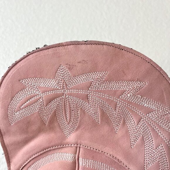 Lane LEXINGTON Over the Knee Womens Cowboy Boots 7 Pink Western Cowgirl Lace up - Picture 3 of 14